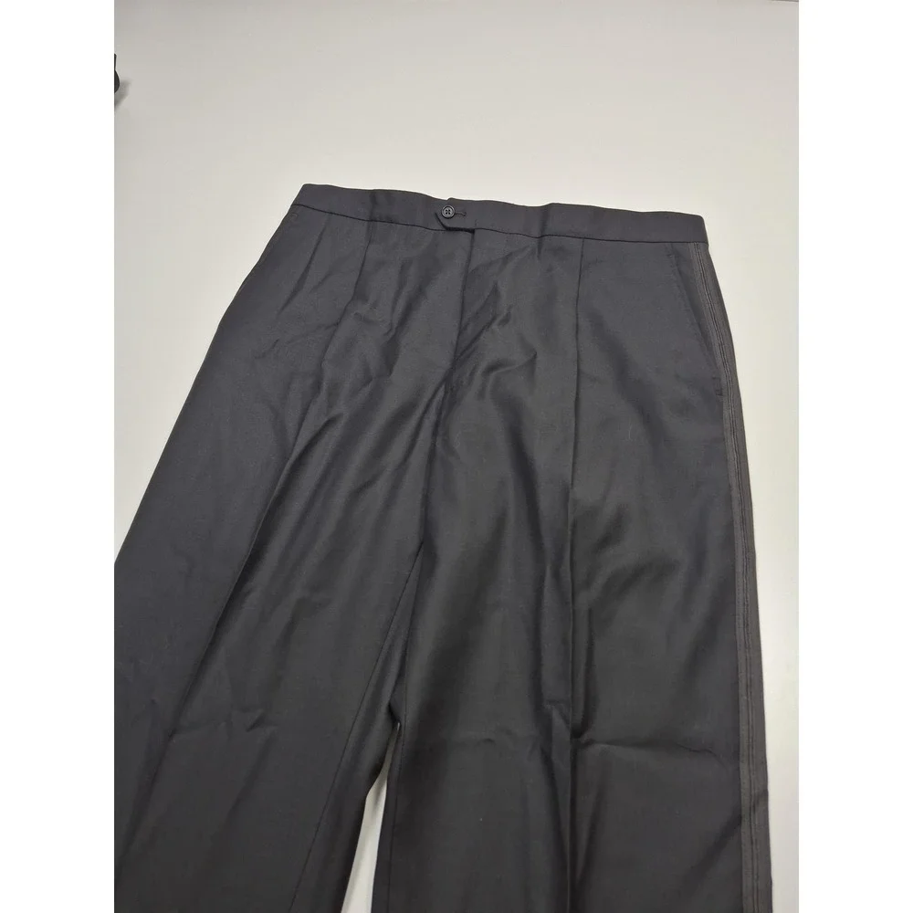Roberto Zanieri Tuxedo Suit Mens 44 Long Black Wool 2 Piece 38x34 Italy NWT FLAW